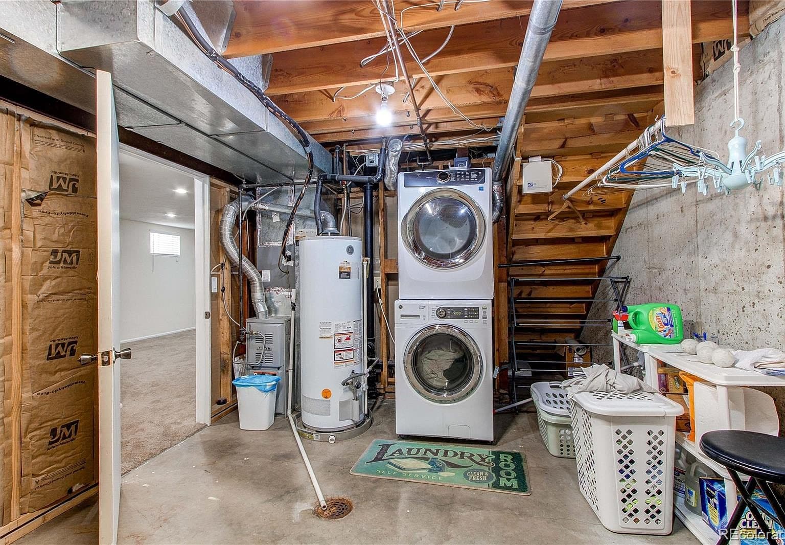 Unfinished Laundry Area