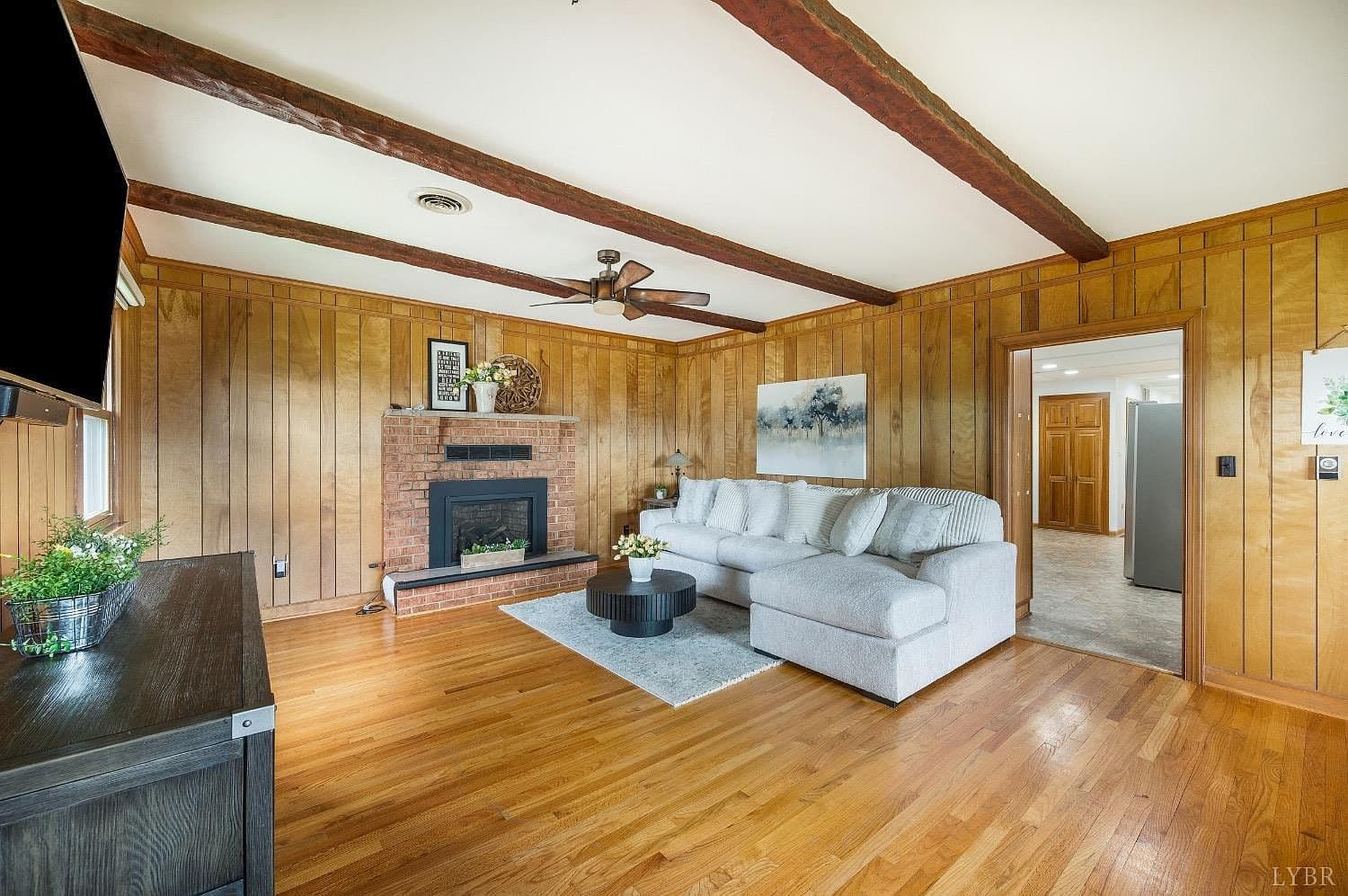 Brick Fireplace