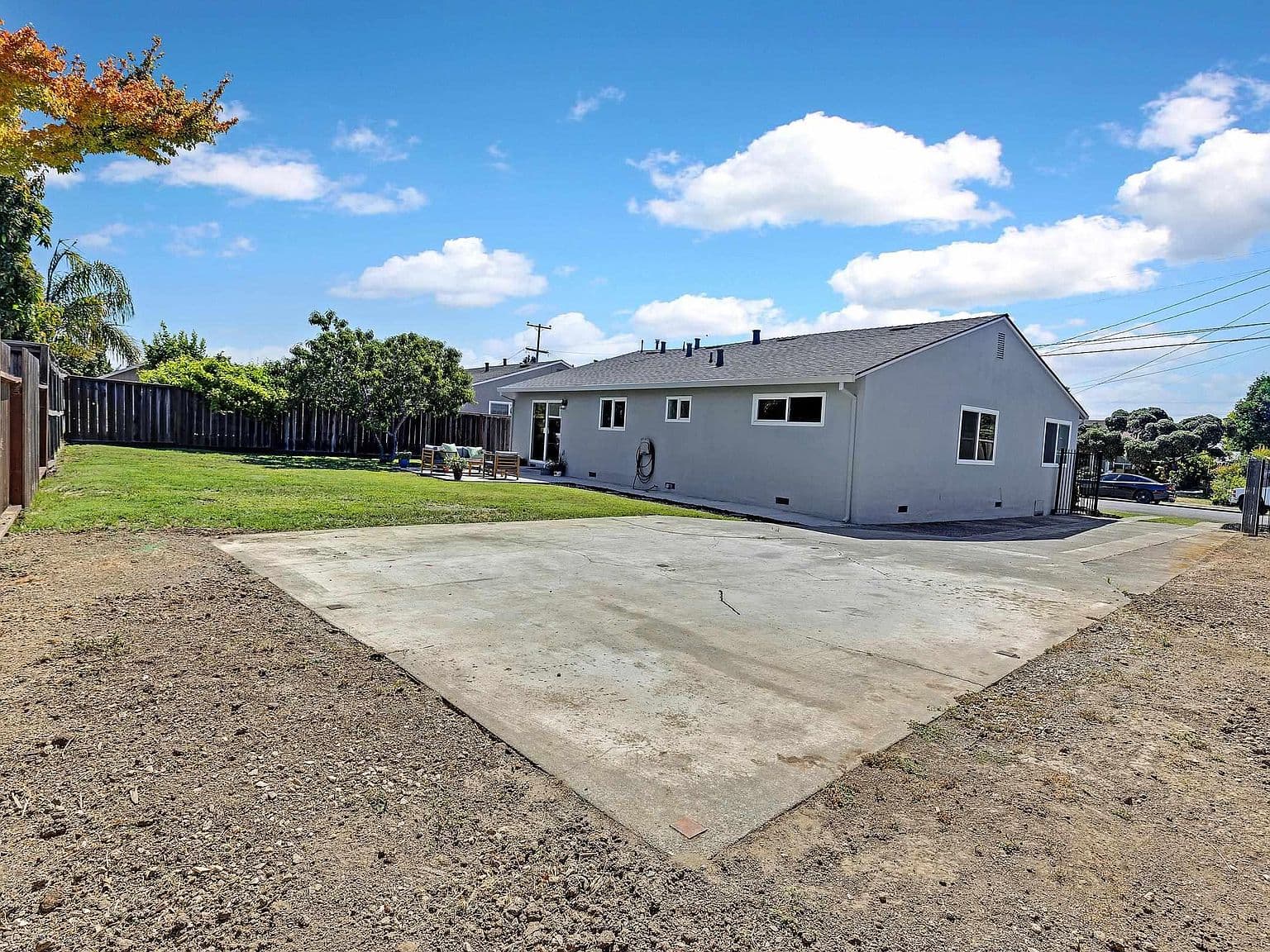 Cracked Concrete Driveway and Patio