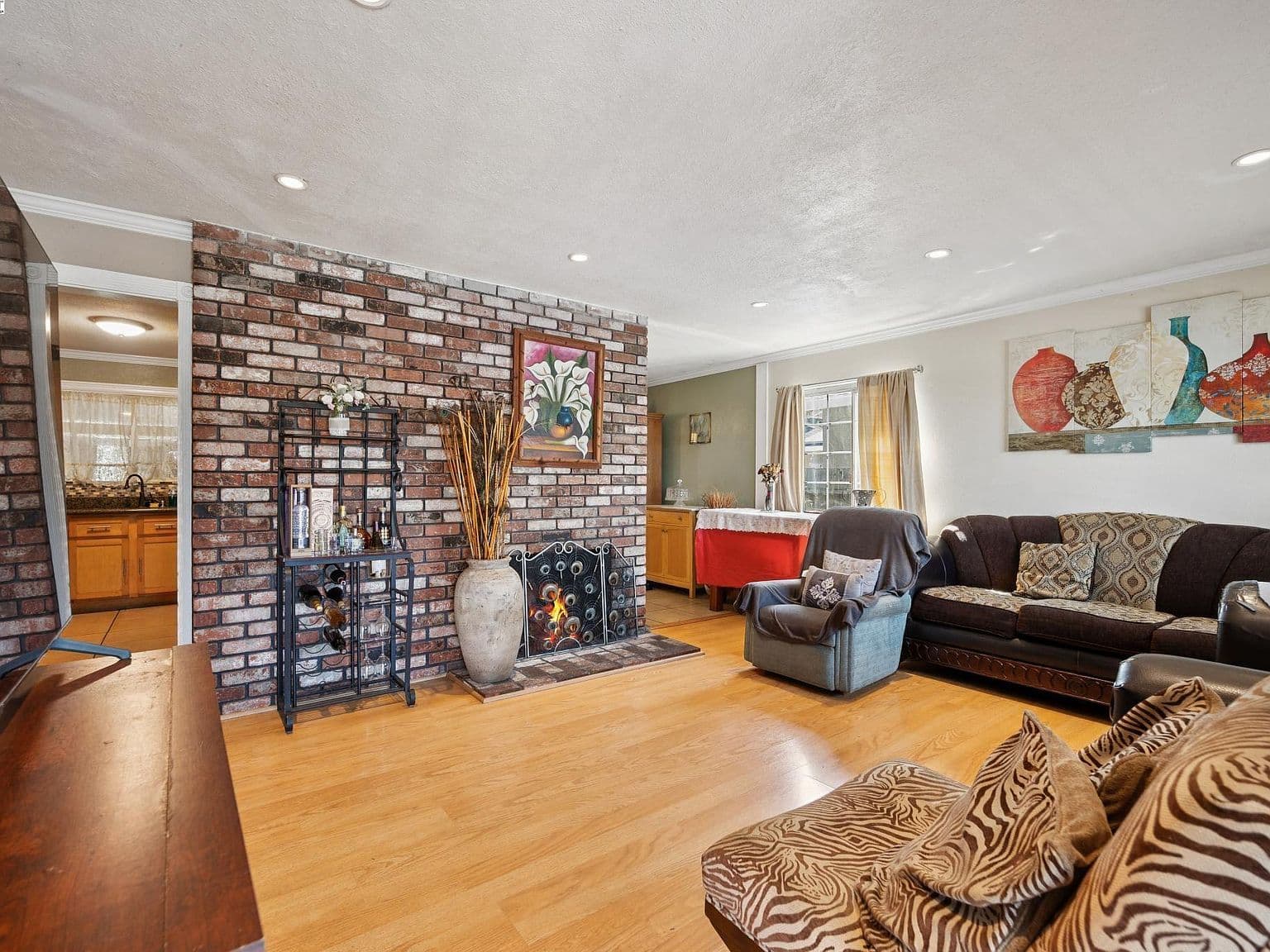 Brick Fireplace