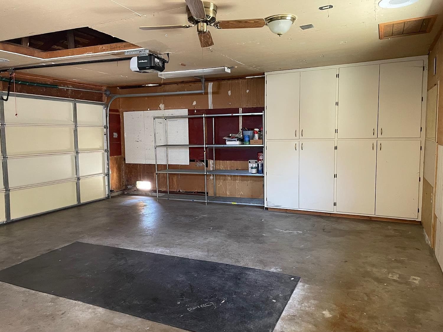 Exposed Garage Ceiling