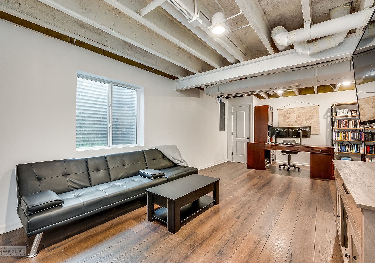Exposed Basement Ceiling