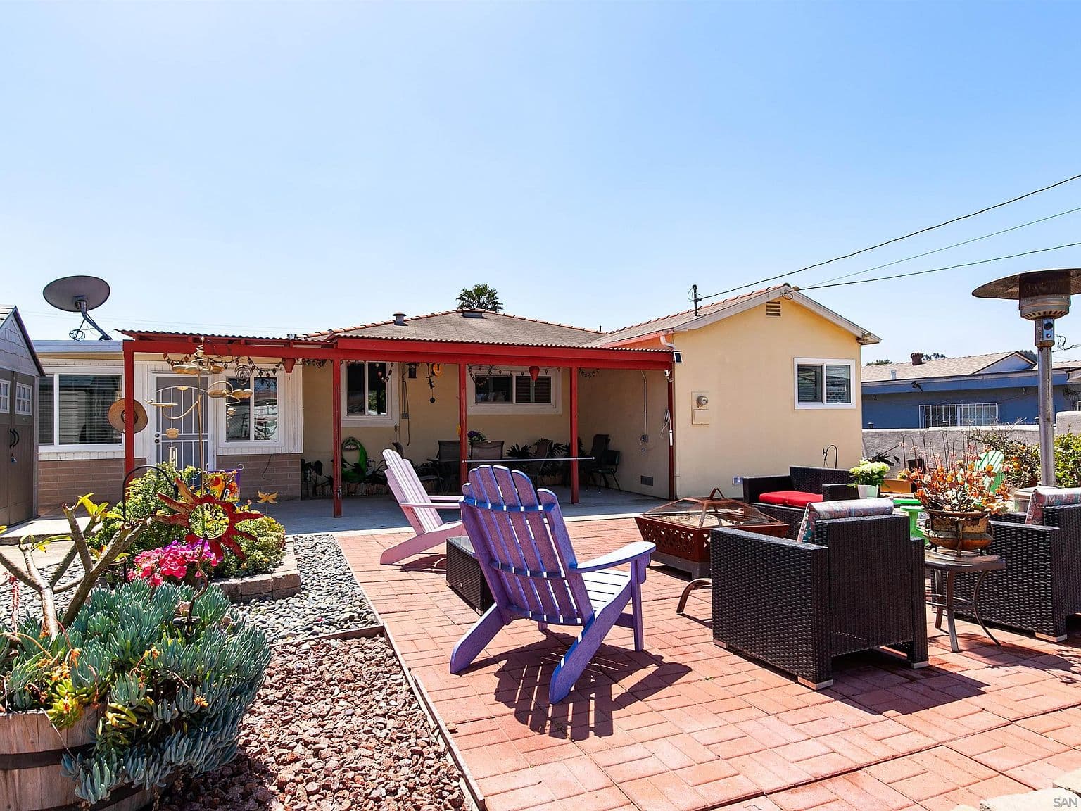 Red Patio Cover