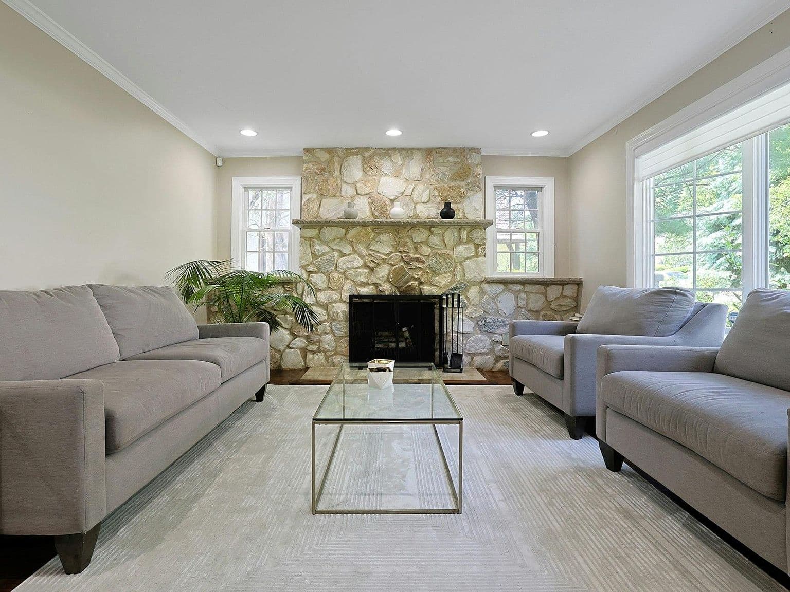 Stone Fireplace